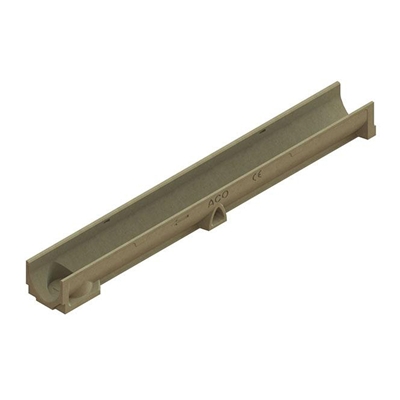 Caniveau béton polyester Acoself ht. 95mm 1.00ml + grille passerelle acier Galva A15