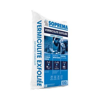 Isolant & Agrégats p/ béton léger (Vermiculite exfoliée) Vermex sac de 100L