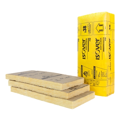 Laine de verre panneau PB38 + kraft ép. 100mm 60cm x 1.35ml R=2.65m² K/W