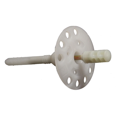 Chevilles à frapper plast. clou acier Hydro-Isolant + D. 8mm lg. 175mm p/ ITE 140mm boîte de 200