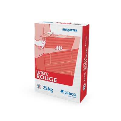 Plâtre manuel p/ briquetage & enduisage prise progressive Lutèce Rouge sac 25kg