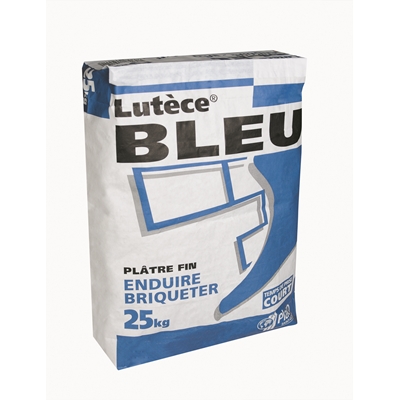 Plâtre manuel p/ briquetage & enduisage prise rapide Lutèce Bleu sac 25kg