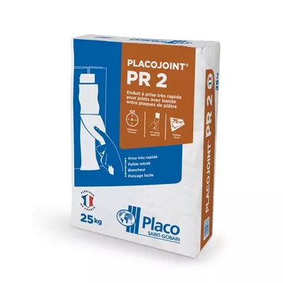 Enduit joint poudre Placojoint PR2 utilisation 2h sac 25kg