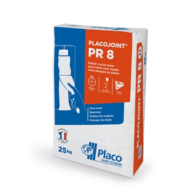 Enduit joint poudre Placojoint PR8 utilisation 8h sac 25 kg