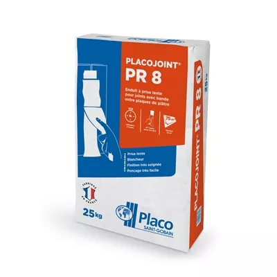 Enduit joint poudre Placojoint PR8 utilisation 8h sac 25 kg