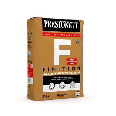 Enduit de lissage & finition en poudre p/ intérieur Prestonett F Sac 25kg