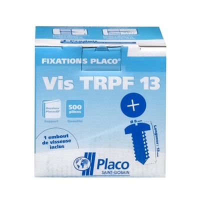 Vis p/ système Placostil TRPF 3.5 x 13mm boîte de 500 Placo