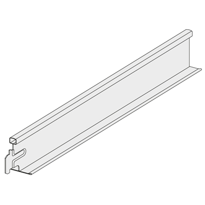 Profil acier entretoise p/ système faux plafond Hook-On T24mm 0.60ml Blanc