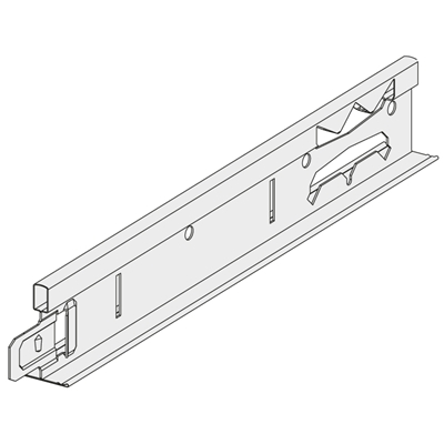 Profil acier porteur p/ système faux plafond Clip On T24mm 3.60ml Blanc