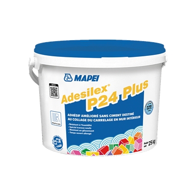 Colle en pâte résist. à l'humidité mur int. D2TE Adesilex P24 Plus seau 25kg