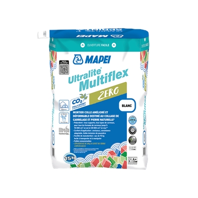 Mortier colle allégé déformable p/ sol & mur int. ext. C2TES1 Ultralite Multiflex Blanc sac 15kg
