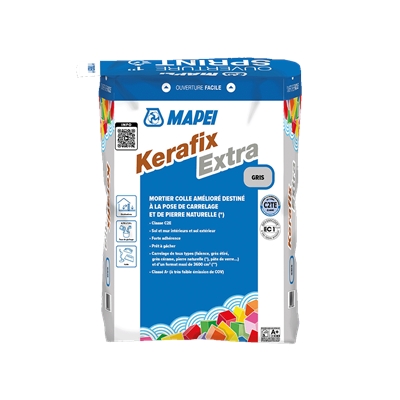Mortier colle déformable int. ext. C2TE Kerafix Extra sac 25kg Blanc