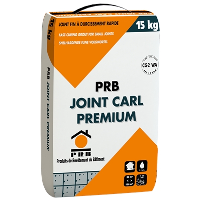 Mortier hydrofugé p/ joint carrelage int. 1 à 8mm PRB Carl Premium sac 15kg Gris Lavezzi 85