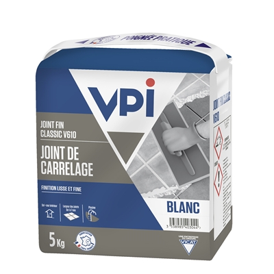 Mortier joint fin Classic V610 sac 5kg Blanc