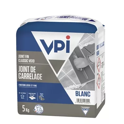 Mortier joint fin Classic V610 sac 5kg Blanc