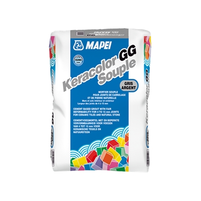 Mortier joint souple Keracolor GG Souple Gris Argent 111 sac 25kg