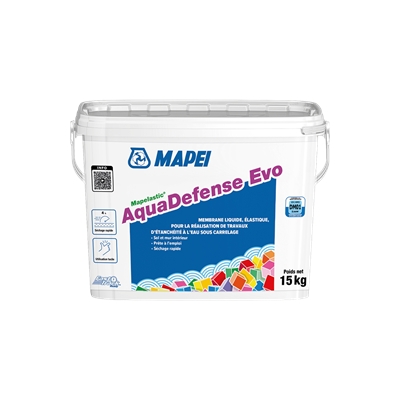 Membrane d'étanchéité latex liquide s carrelage Mapelastic Aquadéfense Evo seau 7kg