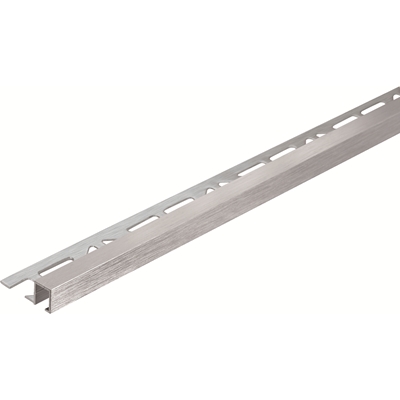 Profilé alu carré Squareline DPSA 1162-SF ht. 11mm 2.50ml Anodisé Argent Brossé