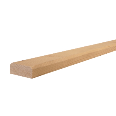 Barre écharpe avec chanfreins sapin du Nord p/ volet ép. 28 x 90mm 2.40ml
