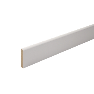Plinthe 1 arrondi médium prépeint ép. 10 x 100mm 2.44ml Blanc