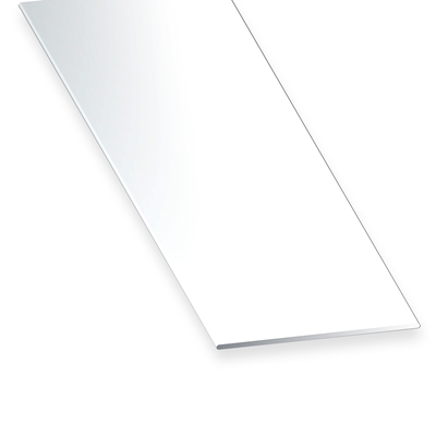 Plat pvc ép. 2 x 50mm 2.60ml Blanc