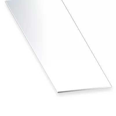 Plat pvc ép. 2 x 50mm 2.60ml Blanc