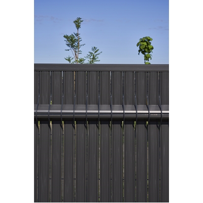 Lattes d'occultation pvc + clips Lixo Top grands plis (kit 45 pcs) 48mm x 1.70ml Gris Anthracite Ral 7016