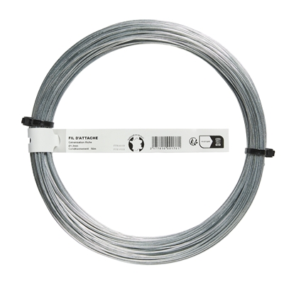 Fil d'attache acier Galvanisé classe C D. 1.3mm rouleau 50ml