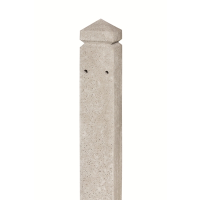 Poteau béton barrière 14 x 14cm grillage 1.50ml en 2.00ml Gris