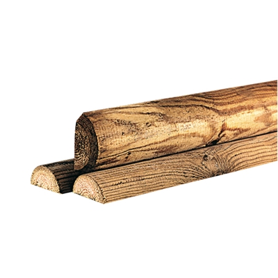 Demi rondin pin 2 chanfreins traité cl. 4 CTB+ D. 100mm 2.50ml