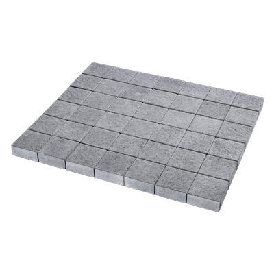 Pavé Carré d'Arc Lavardin finition brut ép. 60mm 15 x 15cm Gris Nuancé