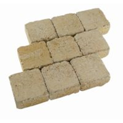 Pavé béton Tradition Vieilli ép. 60mm 16 x 16cm Jaune Clair