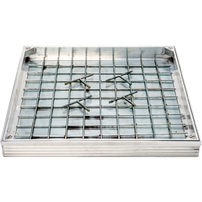 Châssis de visite p/ voirie 125kn à carreler Alusol Light ép. 60mm 30 x 30cm