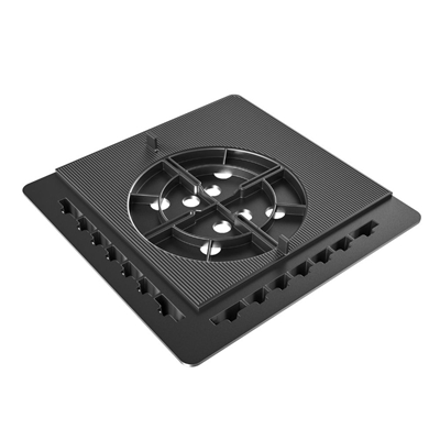 Plaque PP Noir Essentiel ép. 20mm 200 x 200mm p/ pose de dalle s/ plot réglable