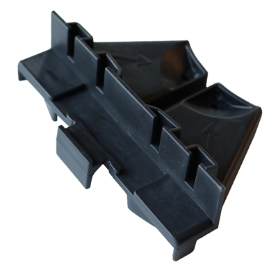 Support PP Noir habillage latéral p/fixation dalle contremarche ép. 14 à 25mm