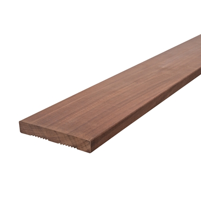 Lame terrasse bois exot. Cumaru KD 2 faces lisses ép. 21 x 145mm 2.45ml Brun Rouge