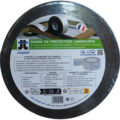 Bande de protection adhésive p/  lambourde ép. 1 x 77mm rouleau 20ml