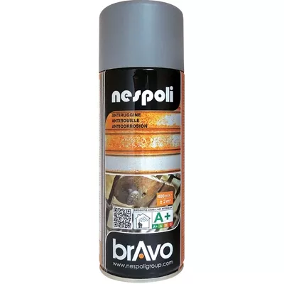 Aérosol peinture acrylique int. ext. antirouille Gris bombe 400ml