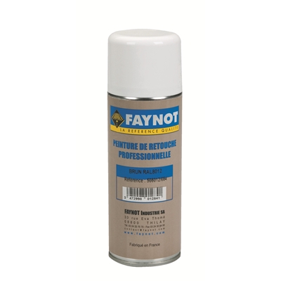Bombe de peinture acrylique aérosol 400ml Brun Rouge Ral 8012 Faynot