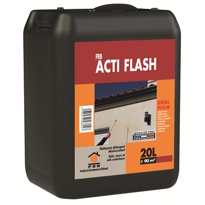 Nettoyant détergent p/ toîture-mur-façade Actiflash bidon de 20L