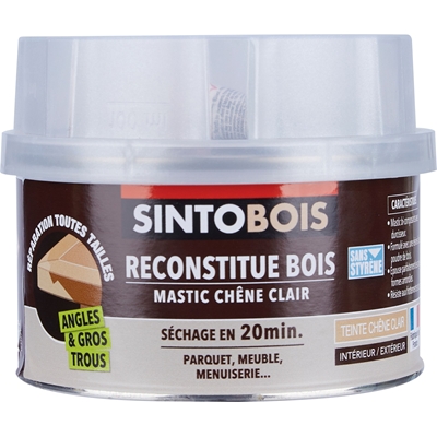 Mastic bois sintobois chêne clair boîte 170ml