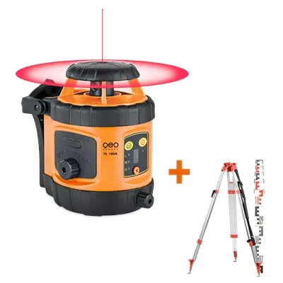 Pack laser rotatif maçon FL190A trépied + mire