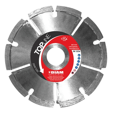 Disque diamant Topline à déjointoyer DJ ép. 6 x D. 125mm al. 22.2mm segments alignés