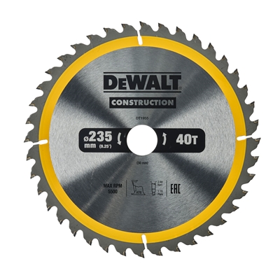Lame p/ scie circulaire Construction 40 dents 20° ép. 3  x 235mm alésage 30mm