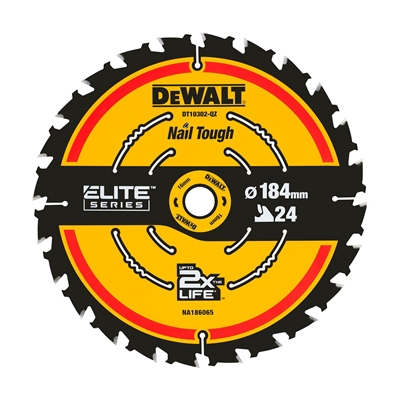 Lame p/ scie circulaire Extrême 24 dents 20° ép. 1.6 x 184mm alésage 16mm