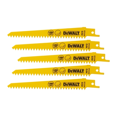 Lames de scie sabre bi-métal 152mm p/ plaque plâtre sans éclat blister de 5