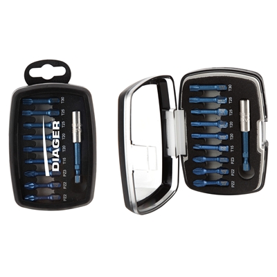 Embouts de vissage Blue-Schoc PZ (2x)TX (7x) + porte-embout coffret de 10