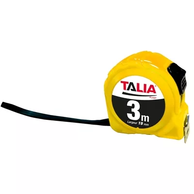 Mesure boitier ABS Jaune Fluo ruban 16mm x 3.00ml