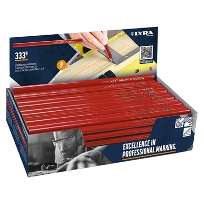 Crayon de menuisier-charpentier Lyra Profi R. 333 30cm Rouge vente au détail