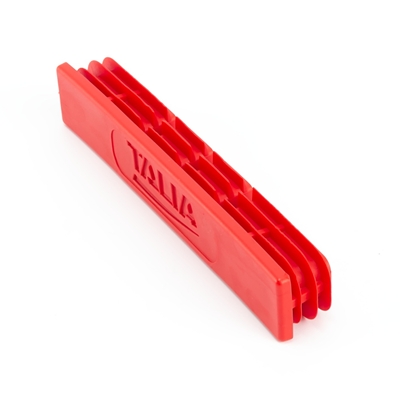 Embout plastique Rouge p/ règle aluminium ép. 18 x 100mm